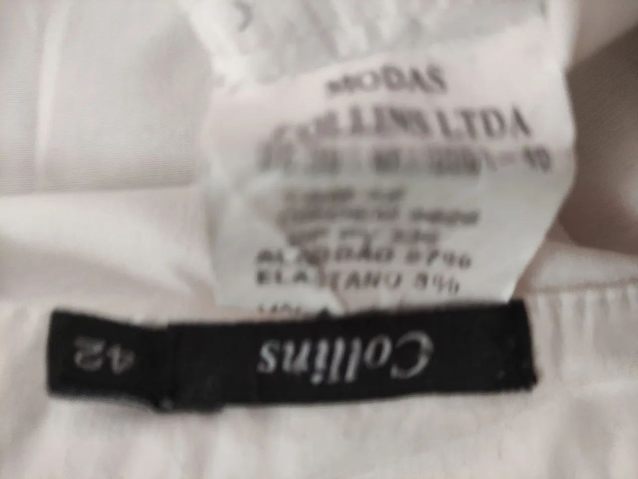 COLLINS CASAQUETO TRANSPASSADO ALGODÃO TAM 42 55,00<br>BRANCo - Foto 4