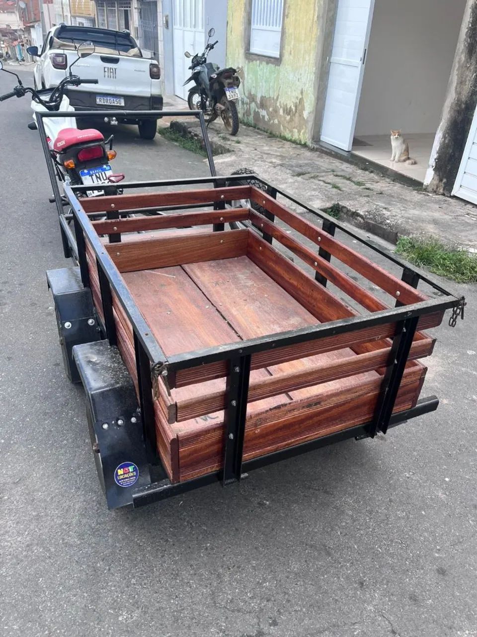 Reboque de dois eixos pra motos - Foto 2