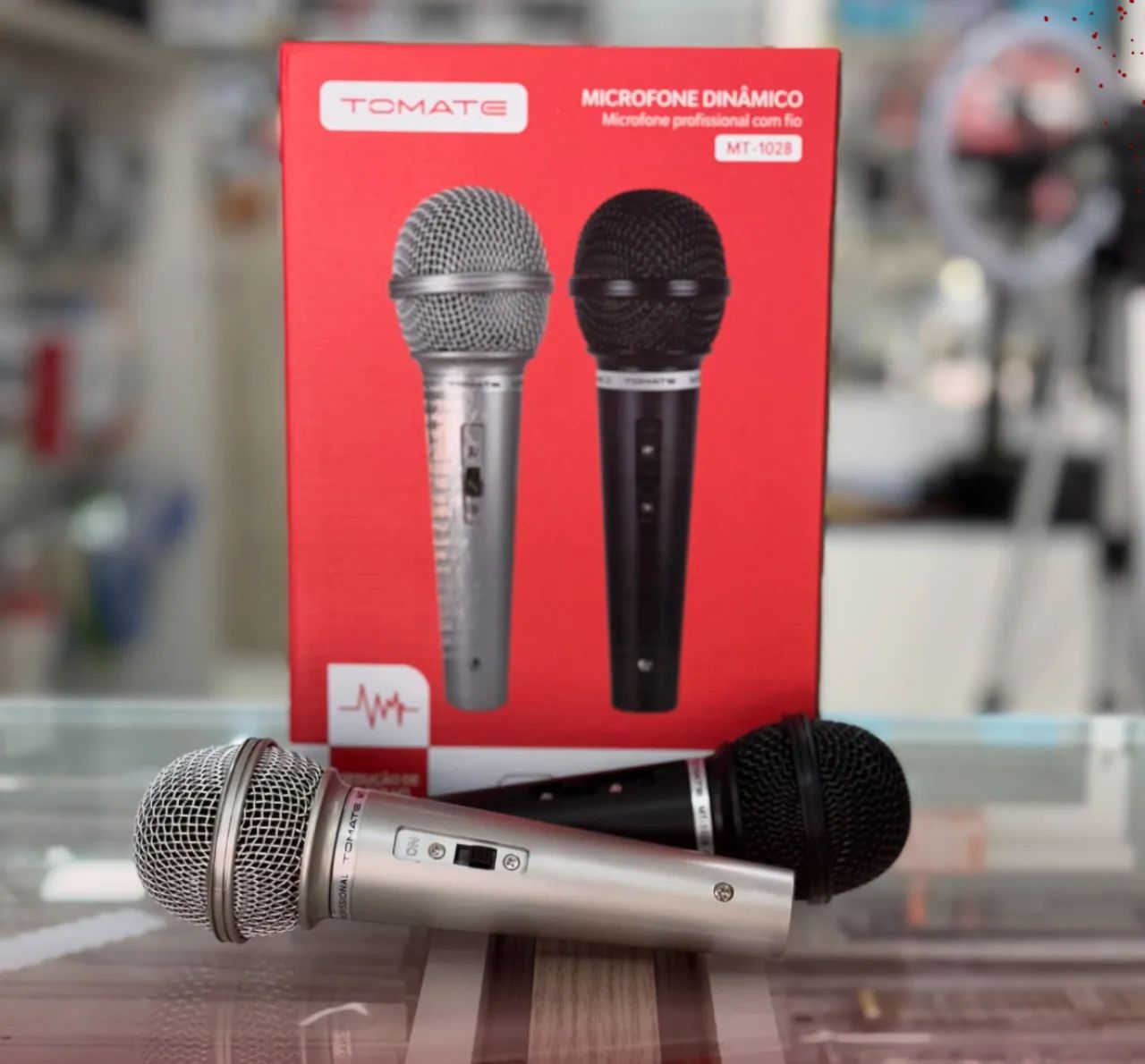 Microfone Dinâmico Tomate com fio 