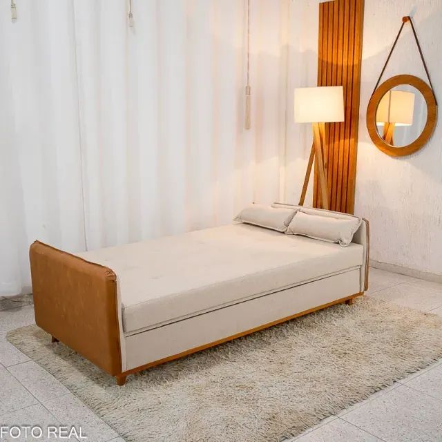 Sofá Cama Ipanema Baú  2.05m Linho - Produto Novo com Pronta Entrega! - Foto 4