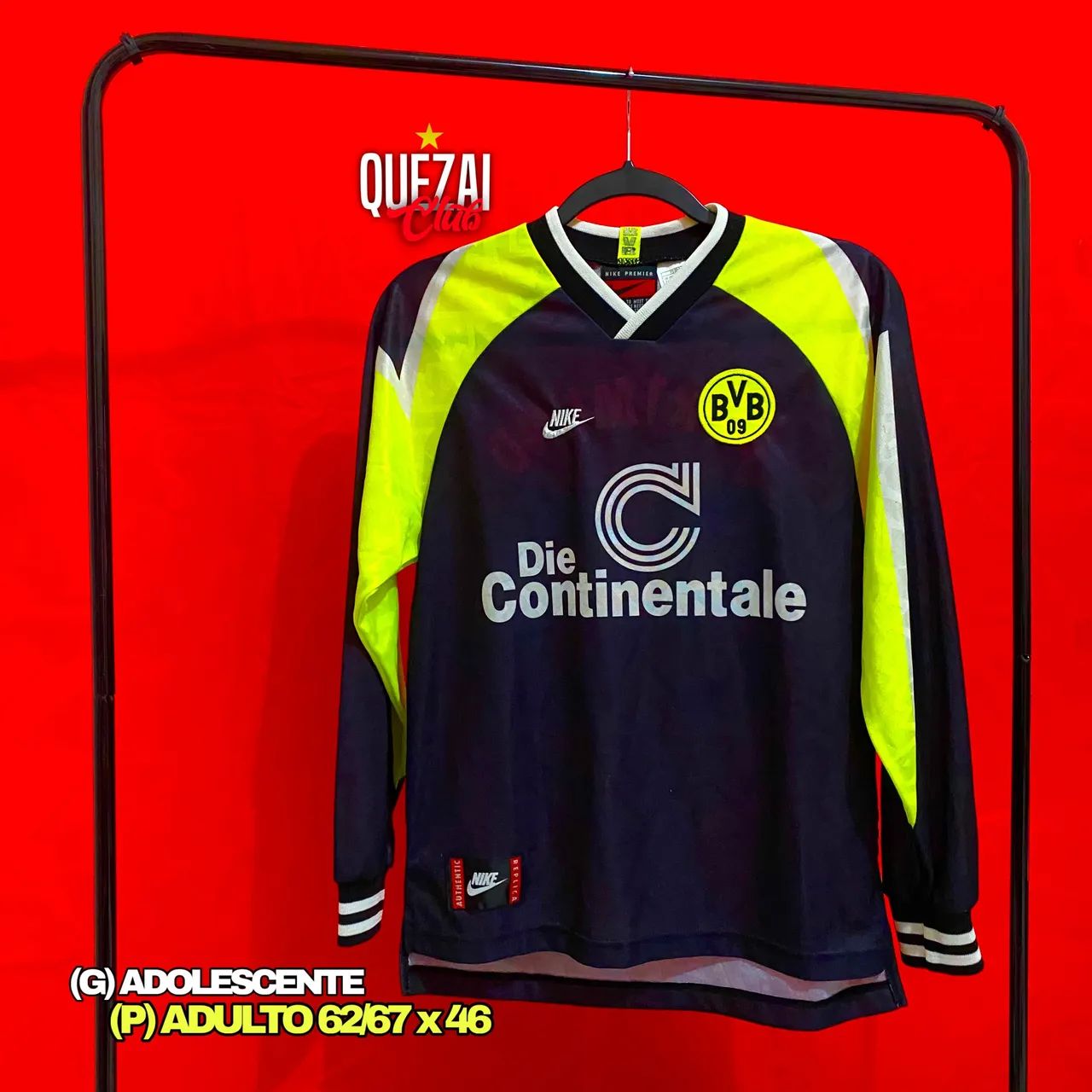 Camisa Nike Borussia Dortmund 1995/1996 Away ORIGINAL - Roupas