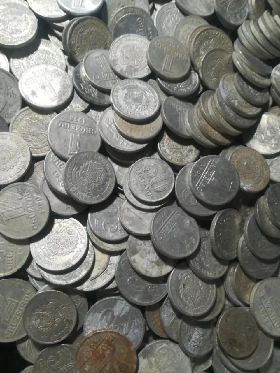 1kg de moedas em aluminio brasileiras numismatica coleção revenda