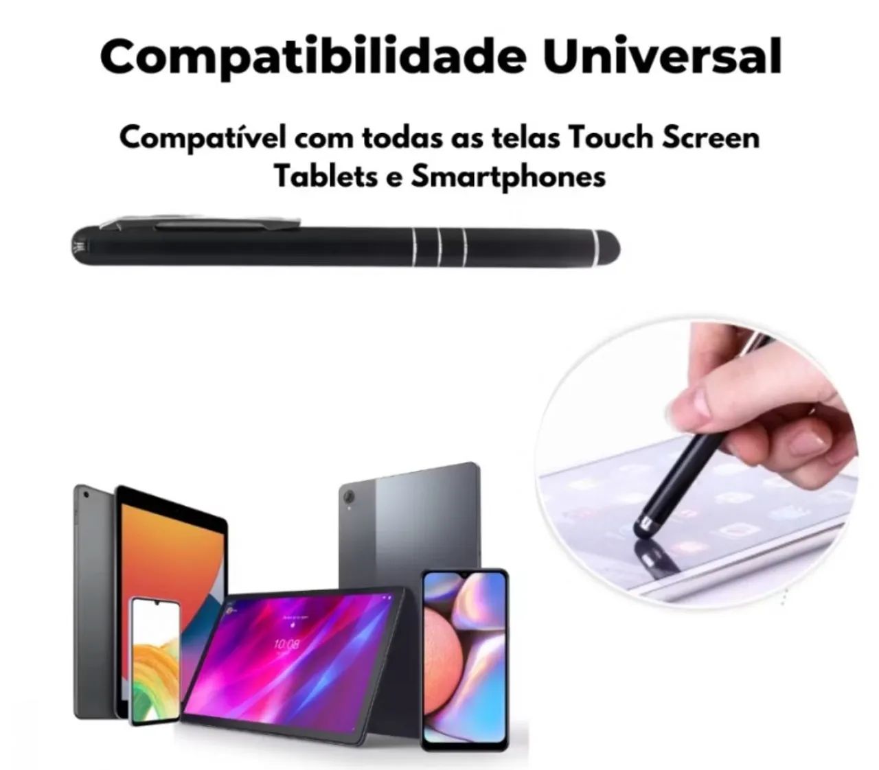 Caneta Touch Universal Para Tablet e Celular Smartphone - Foto 2