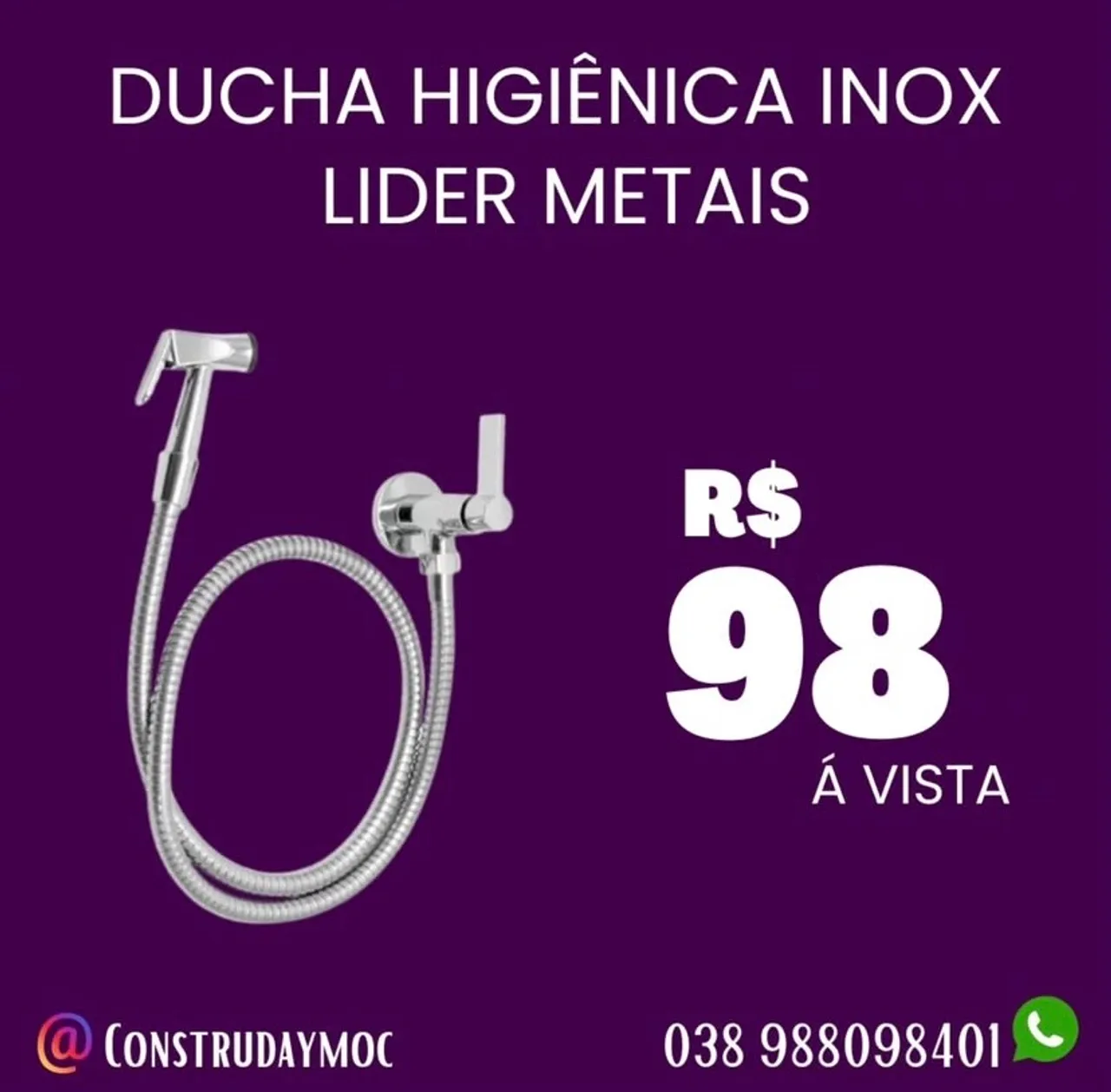 Ducha Higiênica Inox Lider Metais