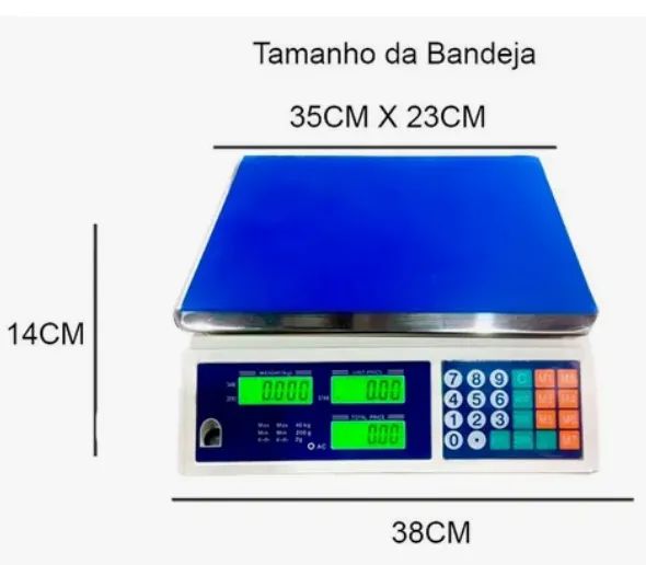 Balança Digital 40kg 5g com Bateria Bivolt (Compra Mínima: 5 Unidades) - Foto 2
