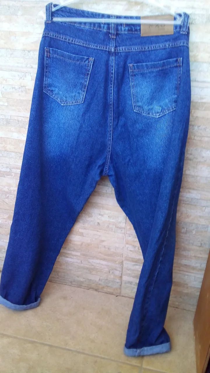 Calça Feminina tam. 44 Mom Jeans Azul - NXO pouco usada - Foto 3