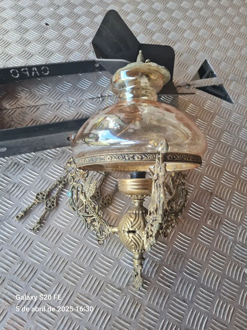 Lustre antigo colonial de cristal - Foto 5