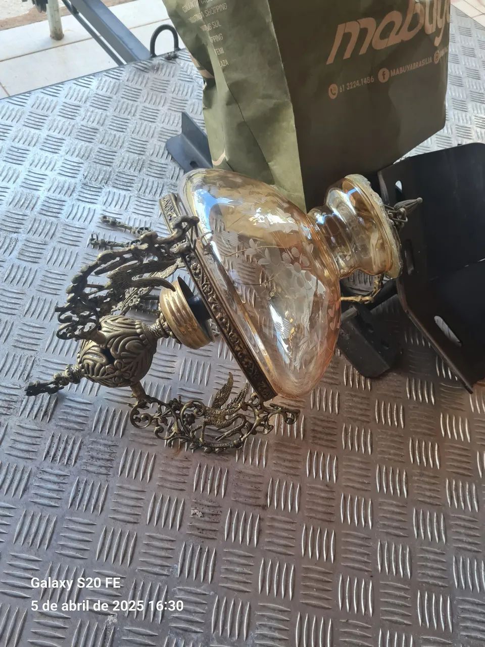Lustre antigo colonial de cristal - Foto 3