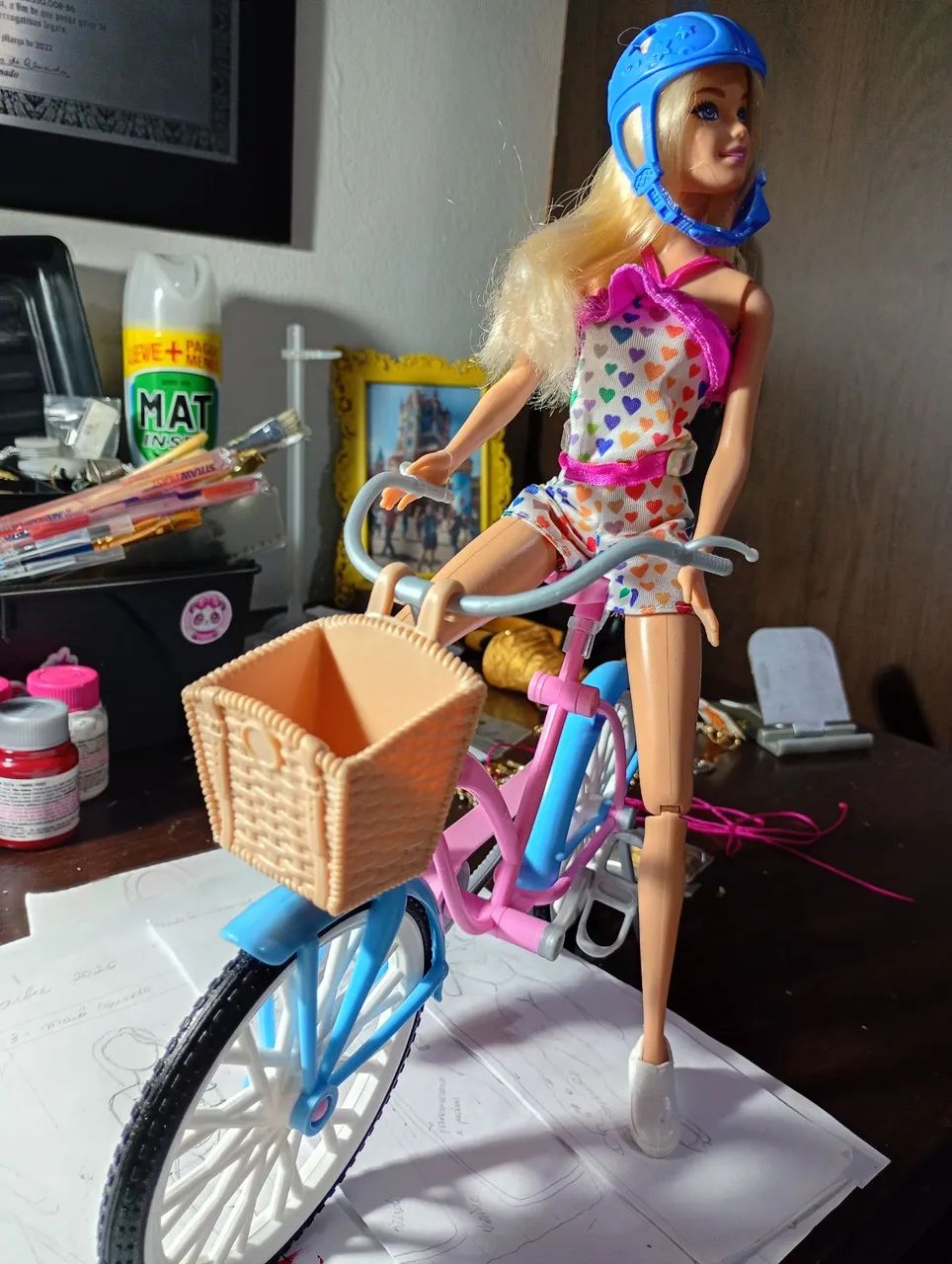 Boneca Barbie de bicicleta  - Foto 3