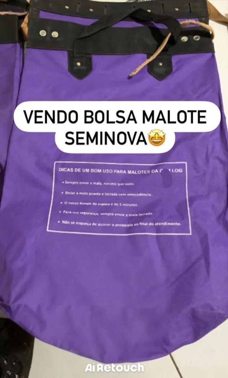 Bolsa Malote Transporte Valores Documentos Reforçada R$100