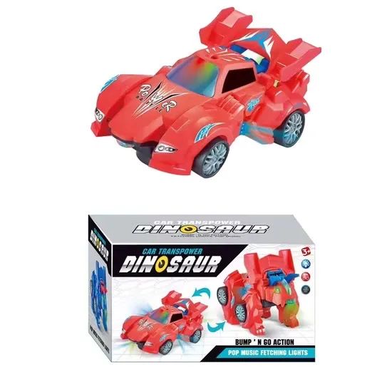 Carrinho de Dinossauro Transforma em Robô 