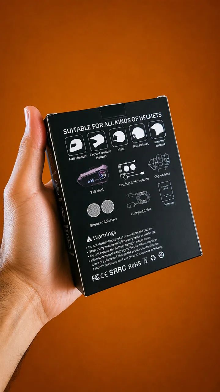 INTERCOMUNICADOR BLUETOOTH V10 (novo na caixa) - Foto 3