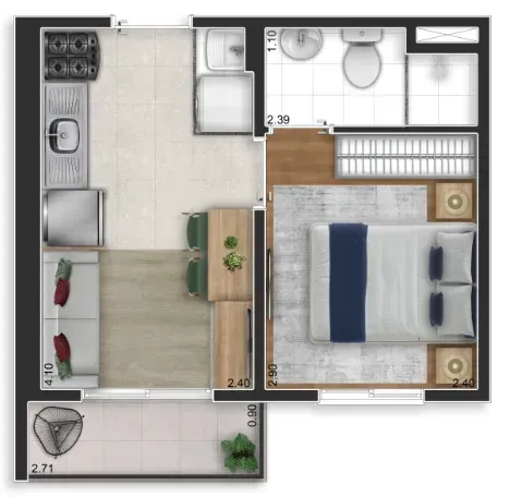 PLANTA 25m²