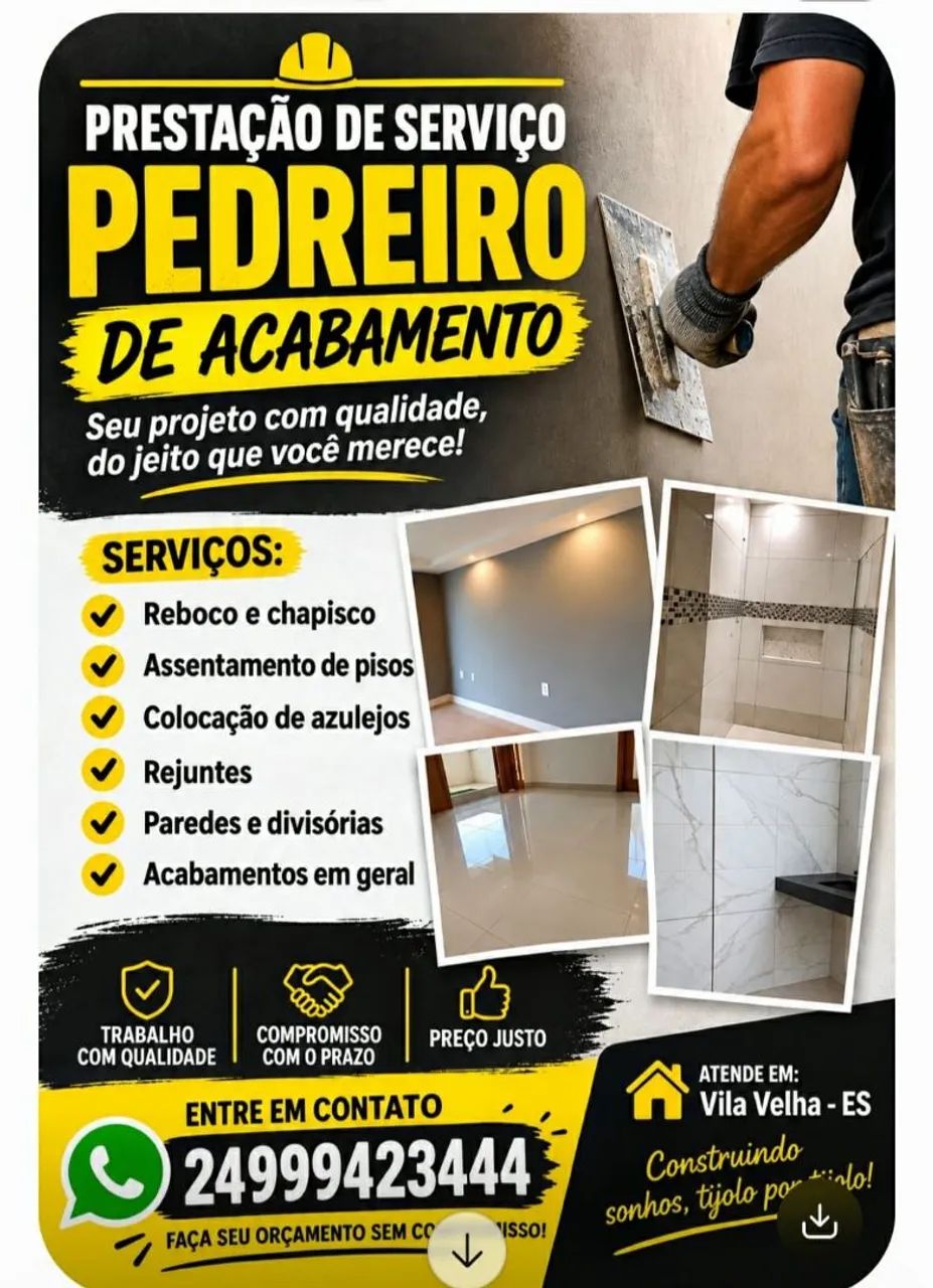 Presto serviço de pedreiro 