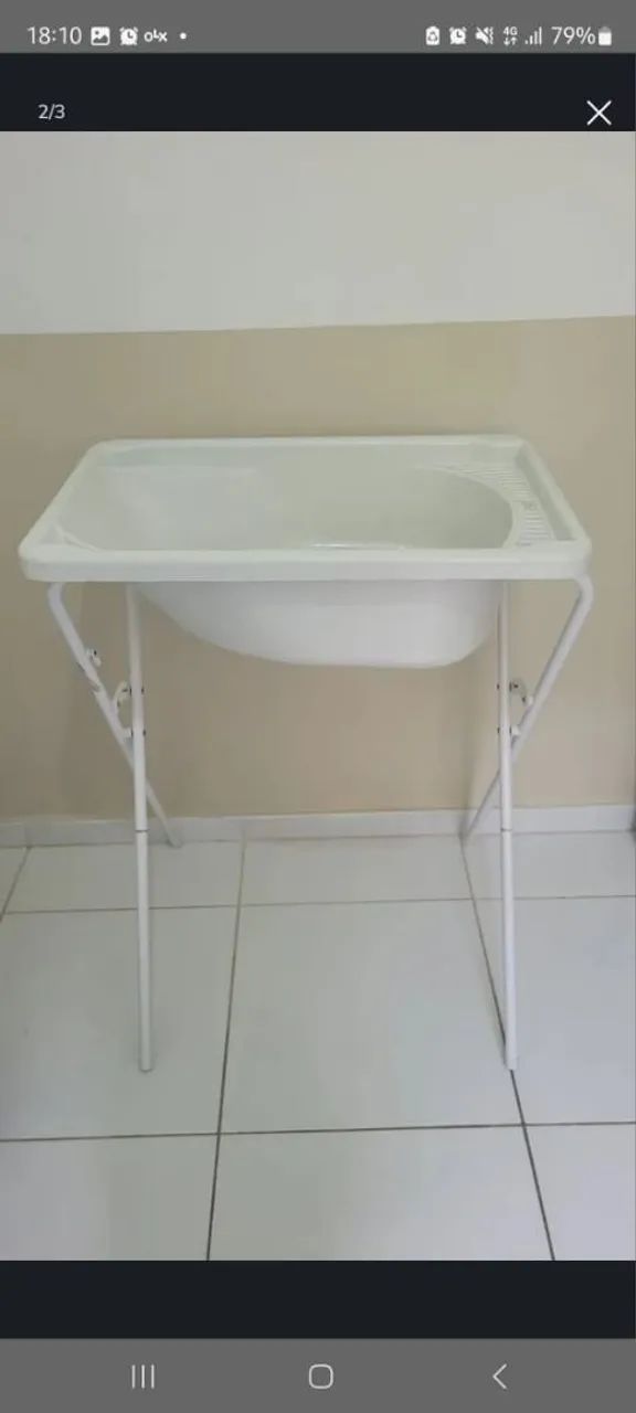 Banheira de bebê bem conservada, sem machas - Foto 3