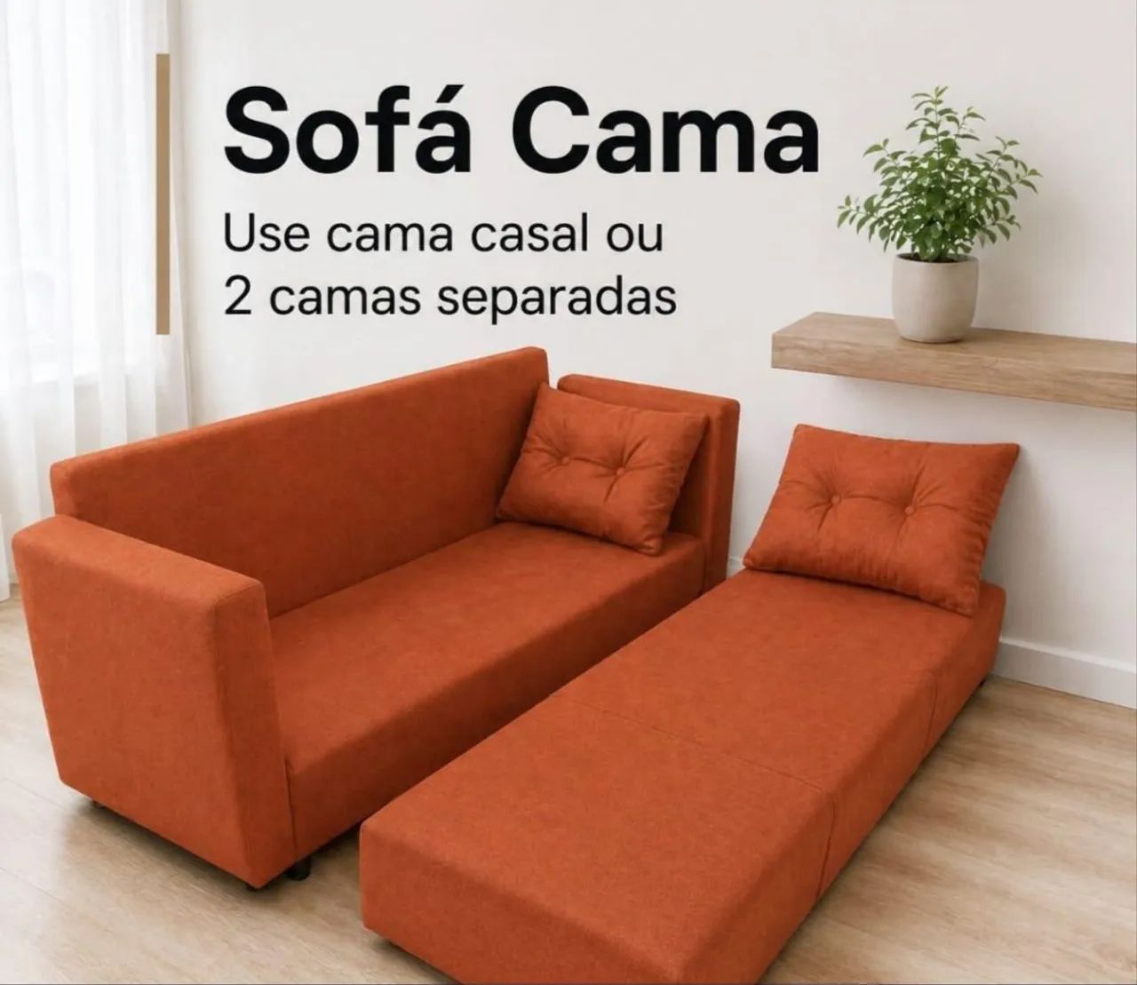 Sofá cama 2 em 1 Conforto e praticidade para sua casa. Contato WhatsApp * - Foto 4
