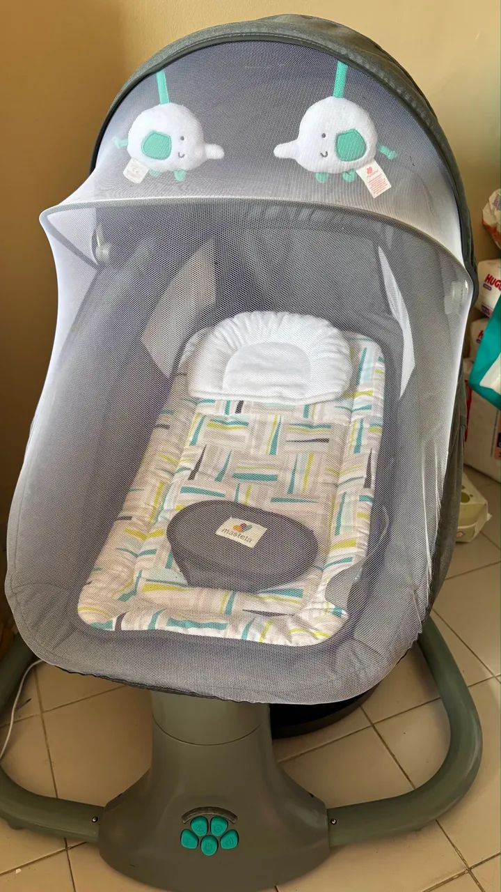 BERÇO MOISÉS ELÉTRICO MASTELA COM BALANÇO AUTOMÁTICO - SEMINOVO - Foto 2