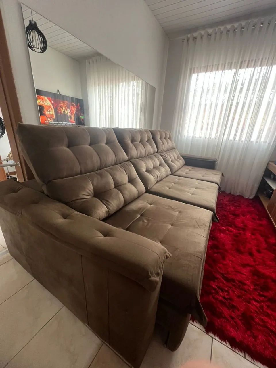 Sofá retrátil e reclinável lindo e impecável!!! - Foto 4