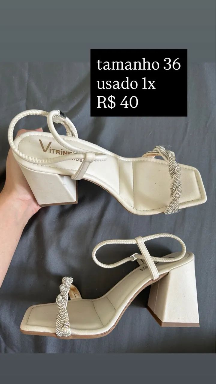 sandália com salto