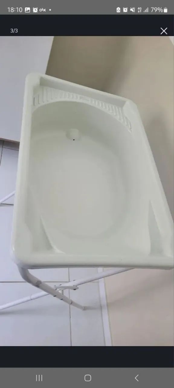 Banheira de bebê bem conservada, sem machas - Foto 2