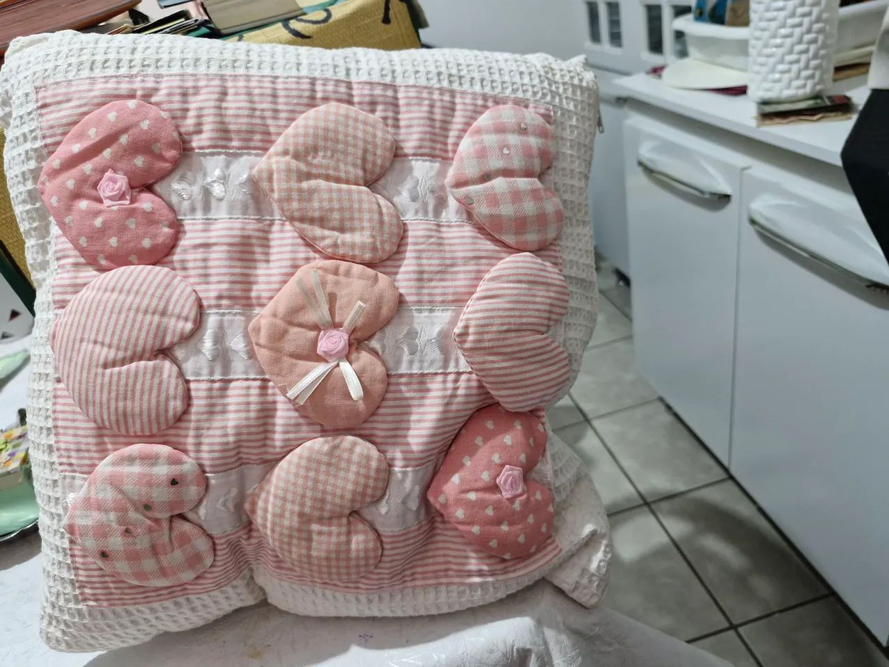 Almofada com coração  - Foto 4