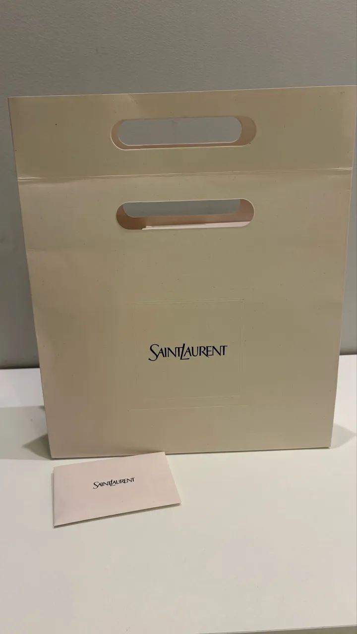 Saint Laurent YSL Clutch Cassandre com Logo Original - NOVA - NF + Caixa - Foto 4