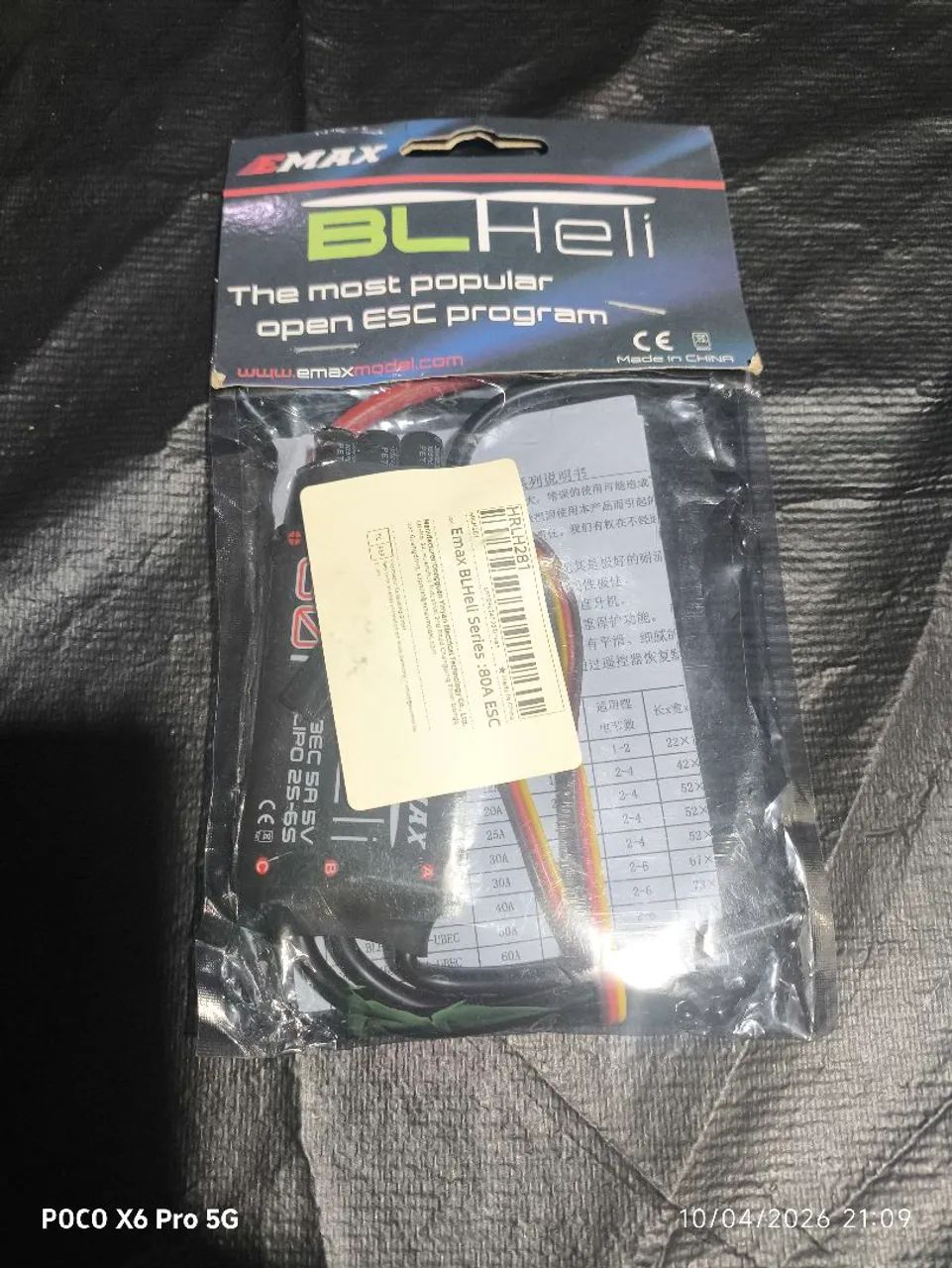 Esc Emax 80a Blheli u-bec 5v/3a de 2 a 6s para aeromodelo drone e helicóptero - Foto 3