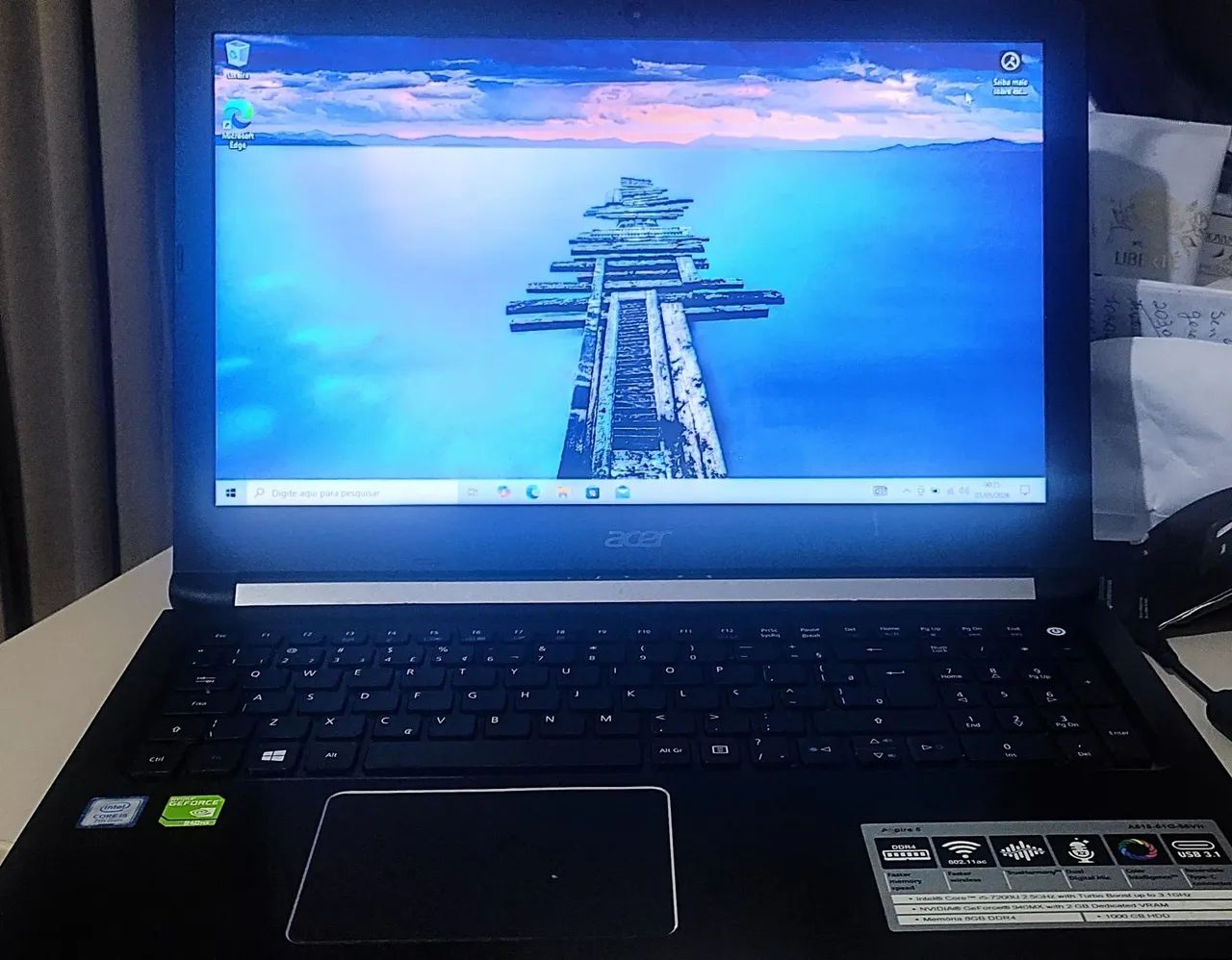 Notebook Acer Aspire A515-51G | i5 | 12GB RAM | SSD 240GB | GeForce 940MX