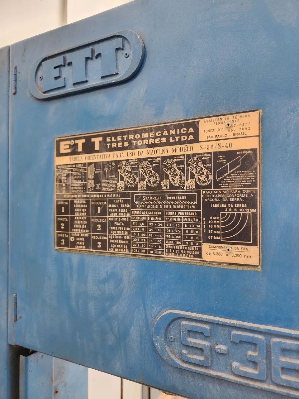 Vendo Serra Fita Industrial (ETT) S-36 / S-40 - LEIA DESC! VALOR NEGOCIÁVEL - Foto 3