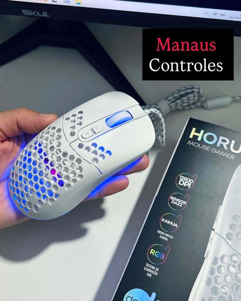Mouse gamer Hórus com fio - Foto 4