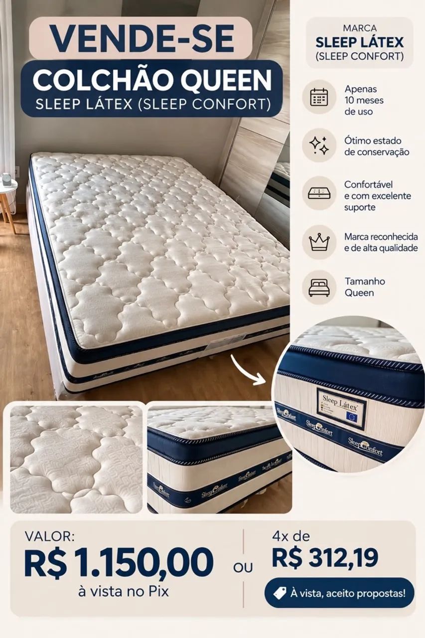 Colchão sleep confort queen