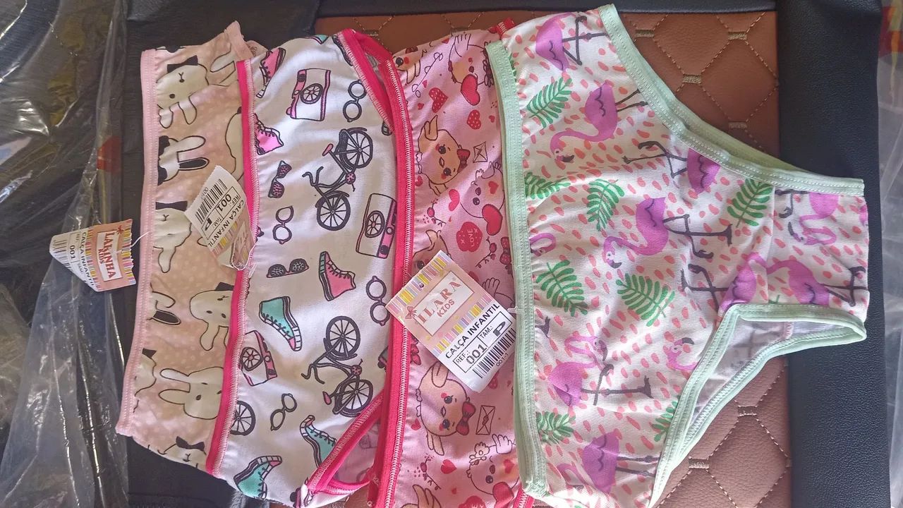 CALCINHA E CUECA INFANTIL R$3 