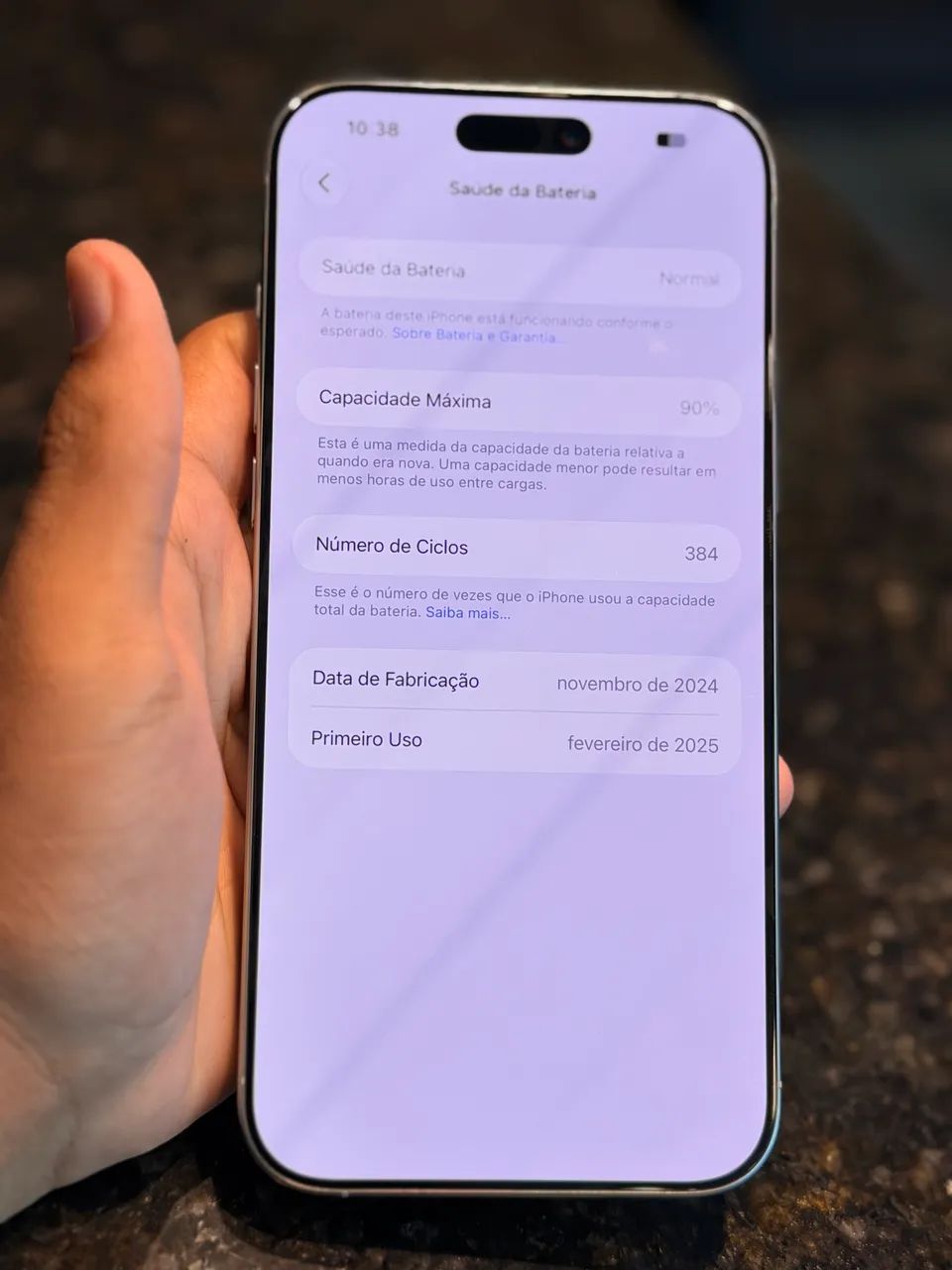 iPhone 16 pro Max | titânio branco |  256g | 90% bateria - Foto 3