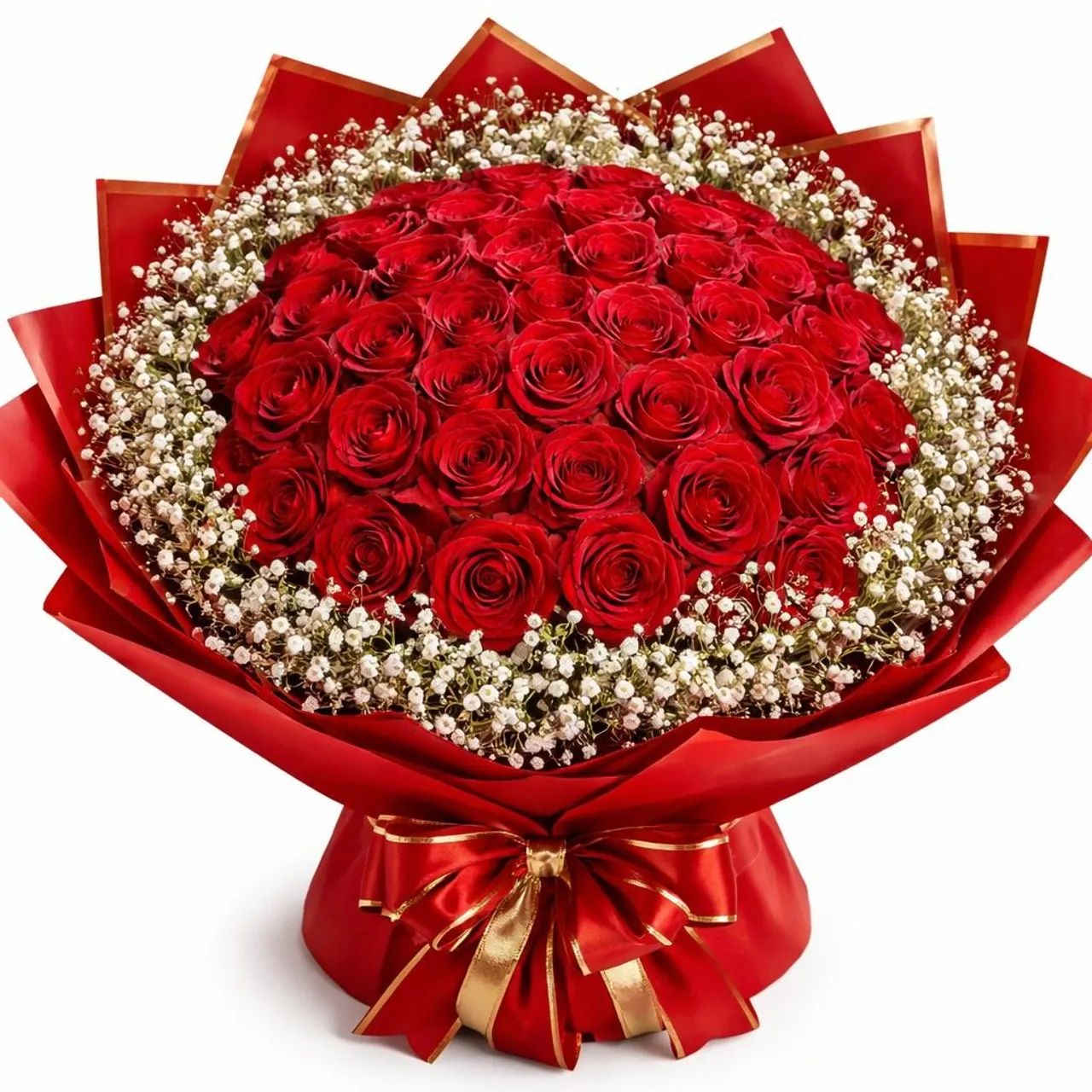 Buquê 100 rosas vermelhas da Bahia