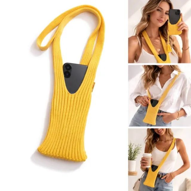 Capa Bolsa Phone Pocket Em Tecido 80cm [Amarelo] 