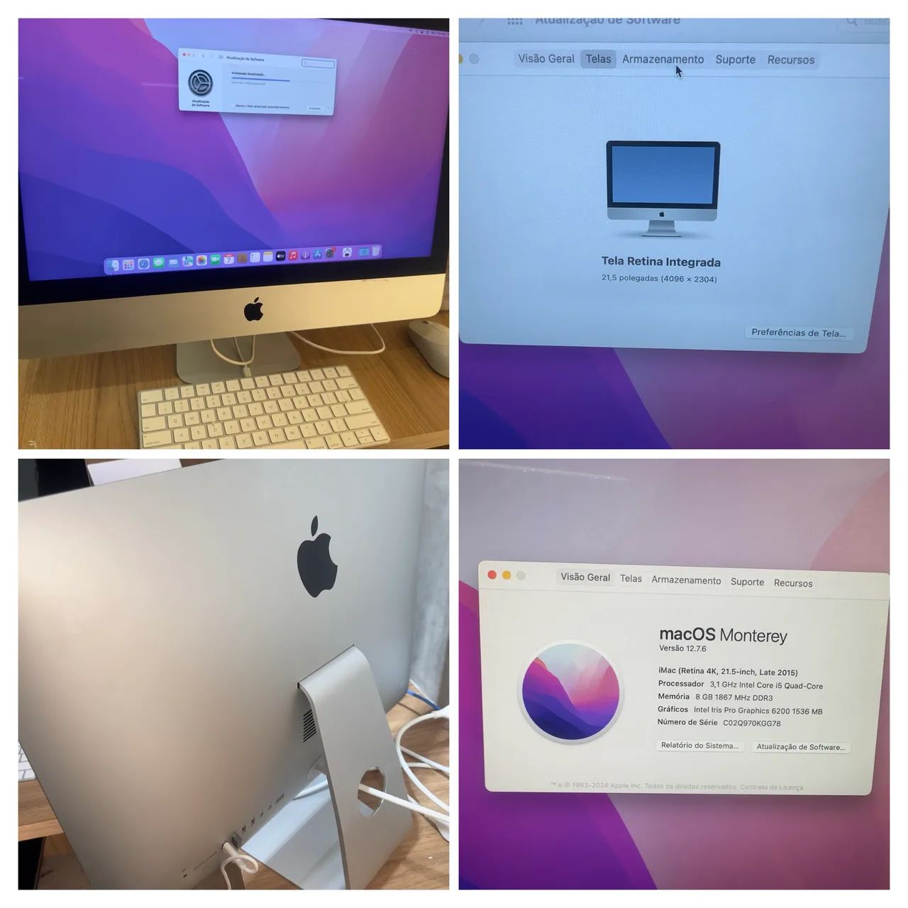 iMac macOS Monterey novinhooo