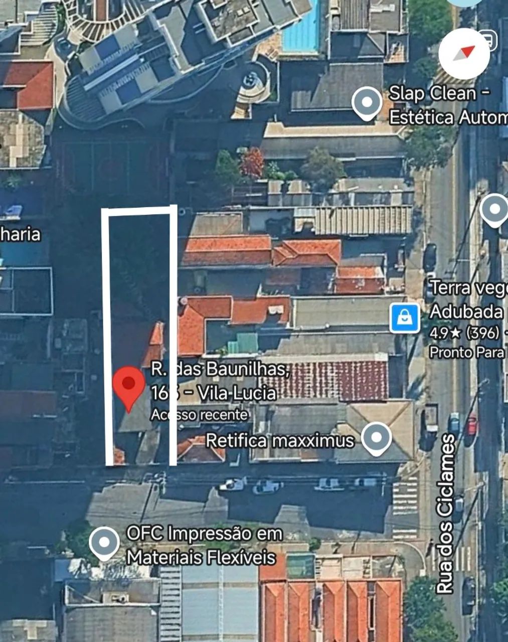 Terreno 10x45 = 450m² - Rua das Baunilhas, 163 - Vila Lúcia - Plano - Doc OK