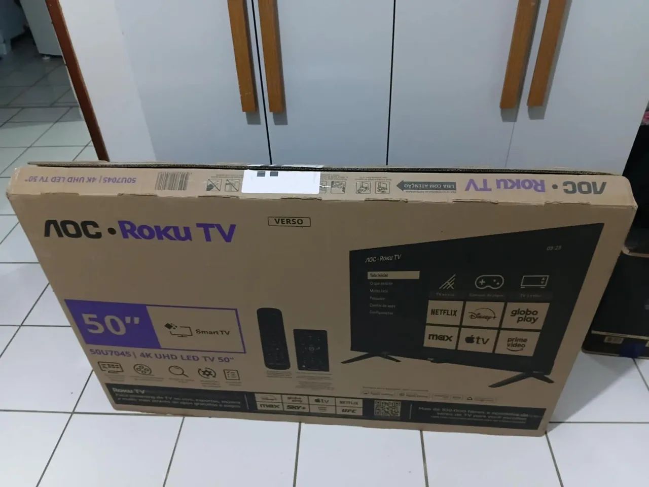 Smart TV AOC ROKU TV 50 4k UHD NOVA NA CAIXA 