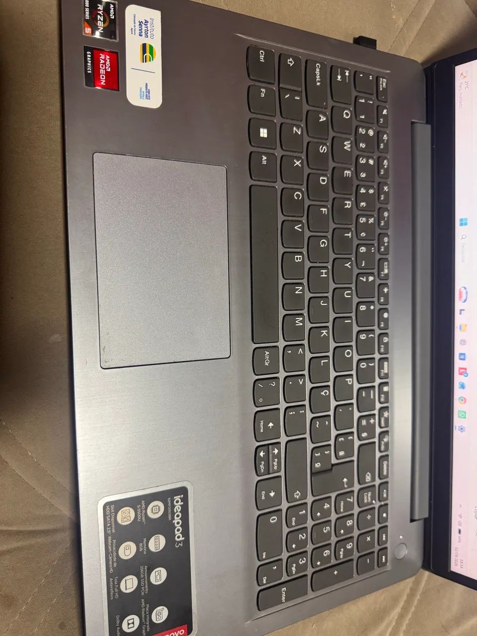 Notebook Lenovo idepad3 Rayzen 5 12gb RAM 256gb ssd - Foto 2