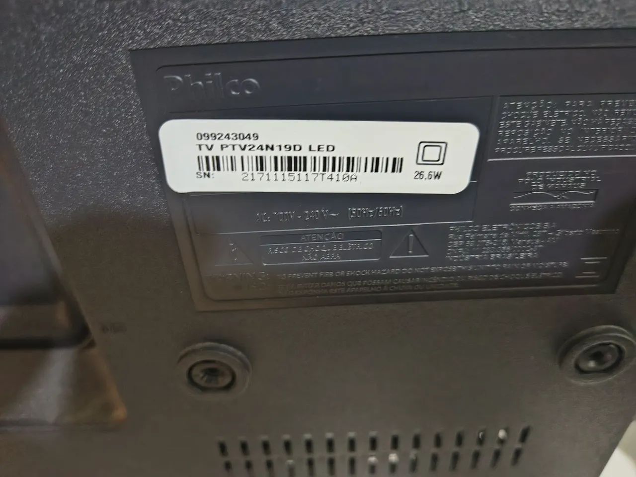 TV Led 24 modelo Ptv24n19d Hd Philco Bivolt (Não é Smartv), mas pode usar Stick ou Box - Foto 3
