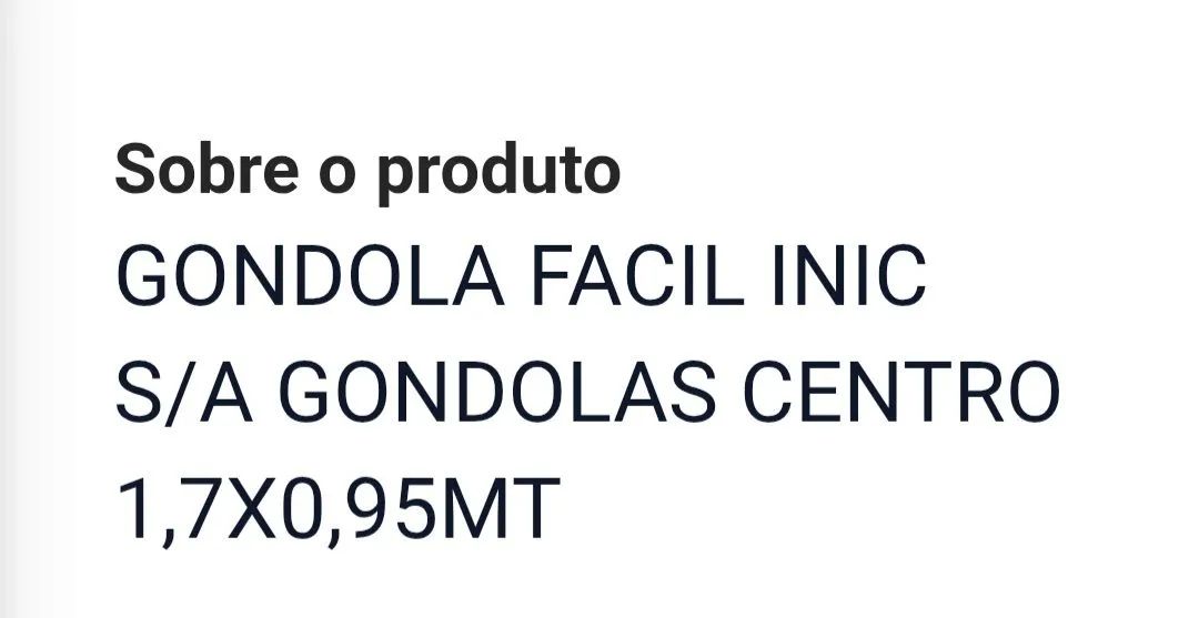 Gôndola central dupla nova na caixa nunca montada  - Foto 3