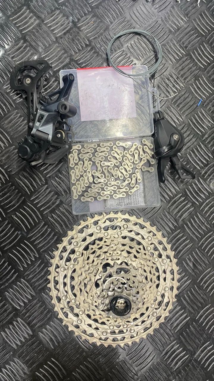 Conjunto Shimano passador e câmbio slx 