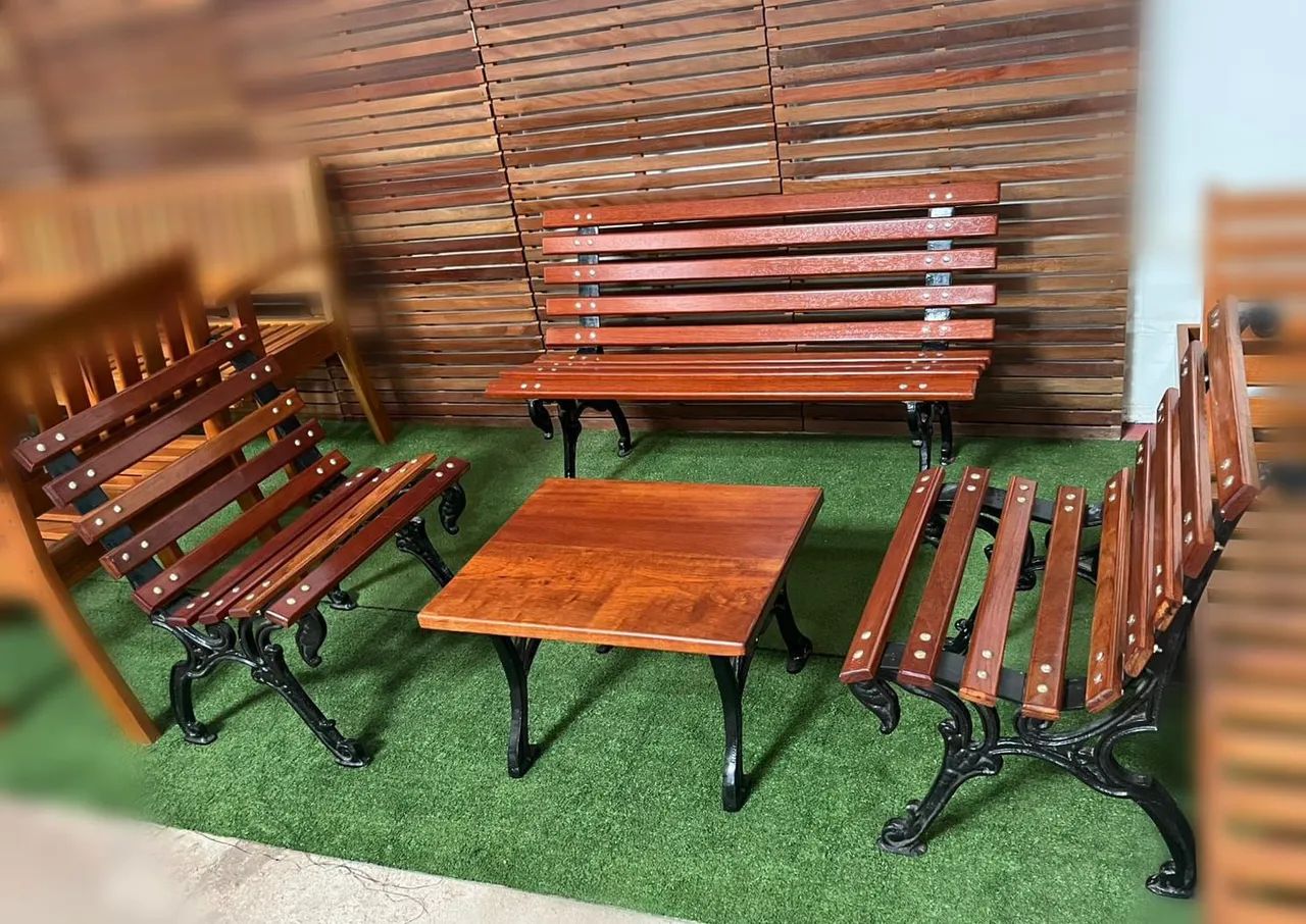 Conjunto Banco Tamanduá com mesa de centro