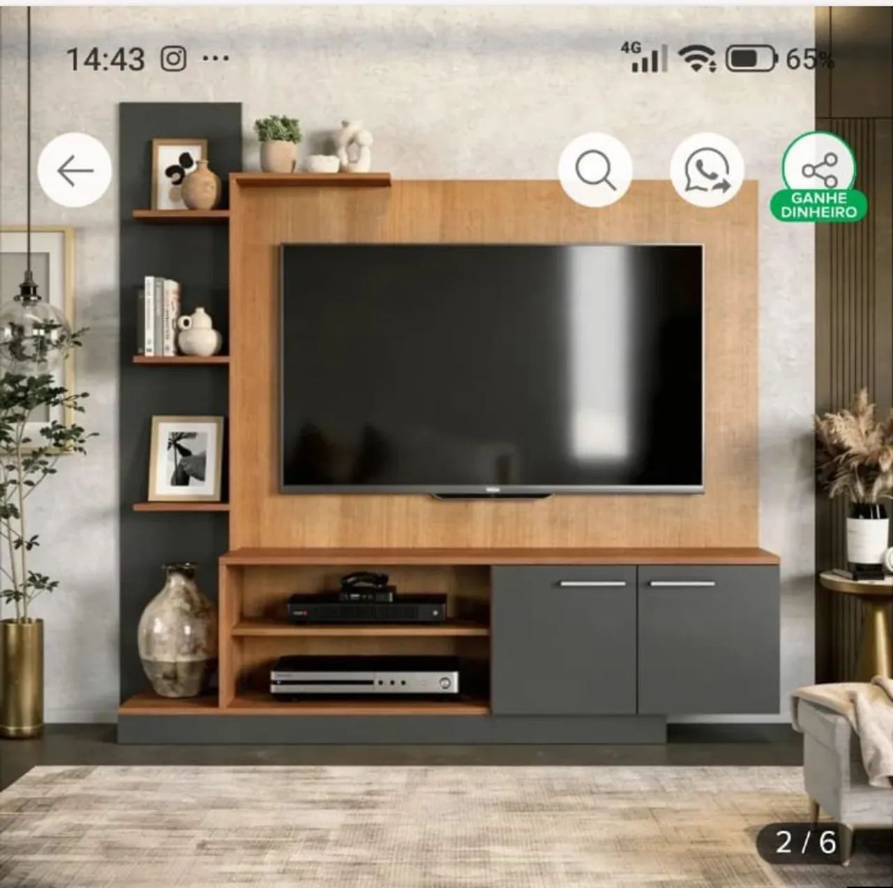 Rack Estante com Painel p/Tv (NOVO)