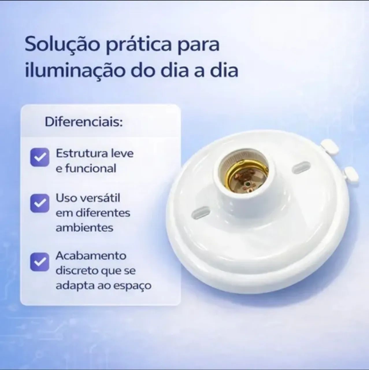 Plafon Bocal de Porcelana branco  - Foto 2
