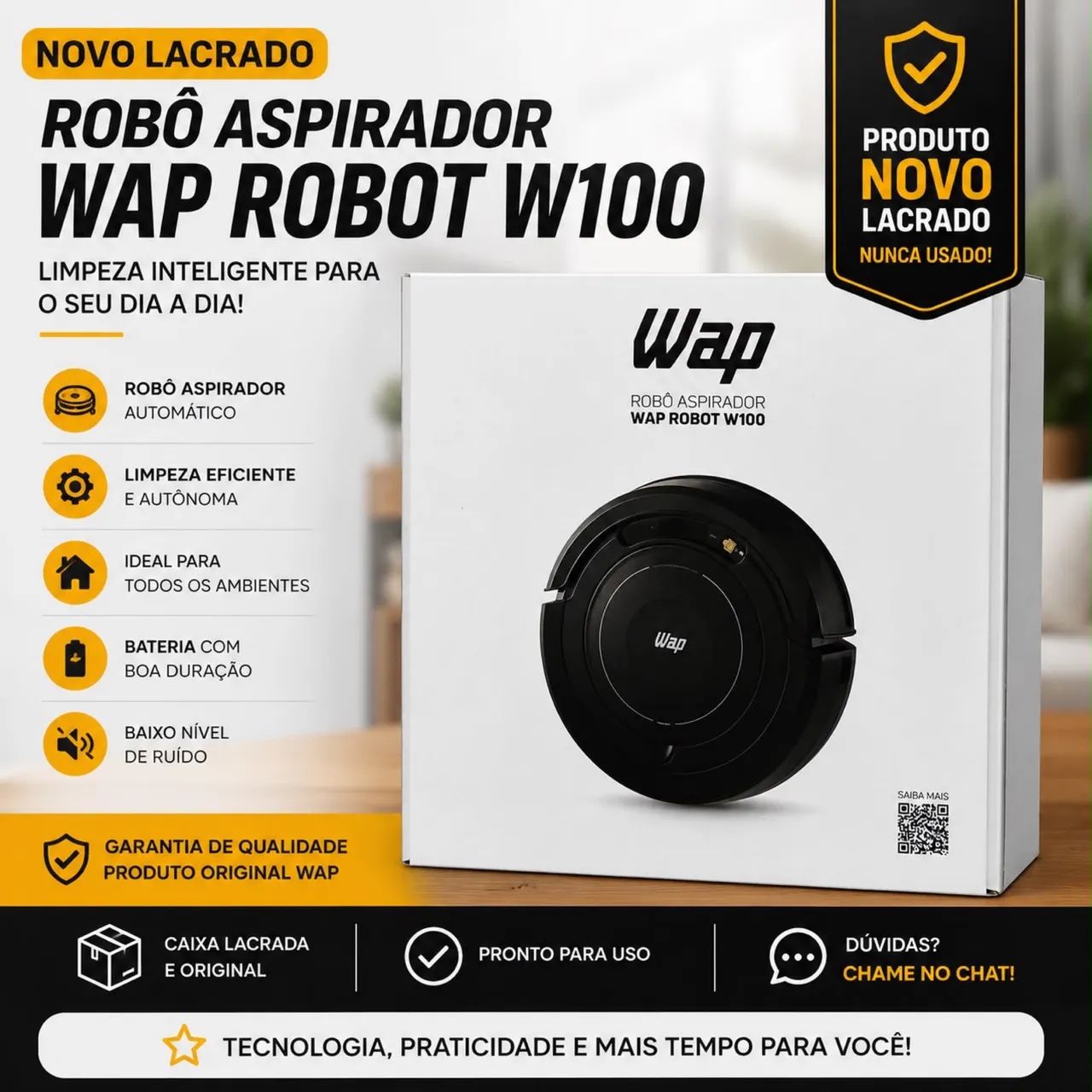 ROBÔ ASPIRADOR WAP ROBOT W100 ? NOVO E LACRADO!
