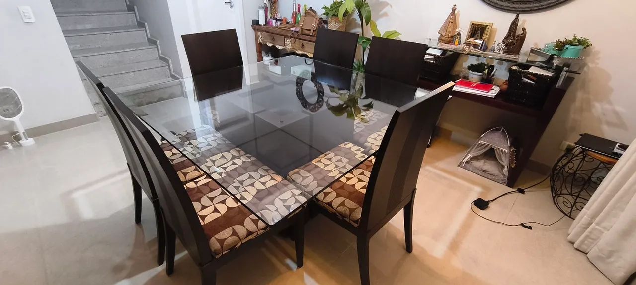 Mesa de vidro bisotado quadrada - Foto 5