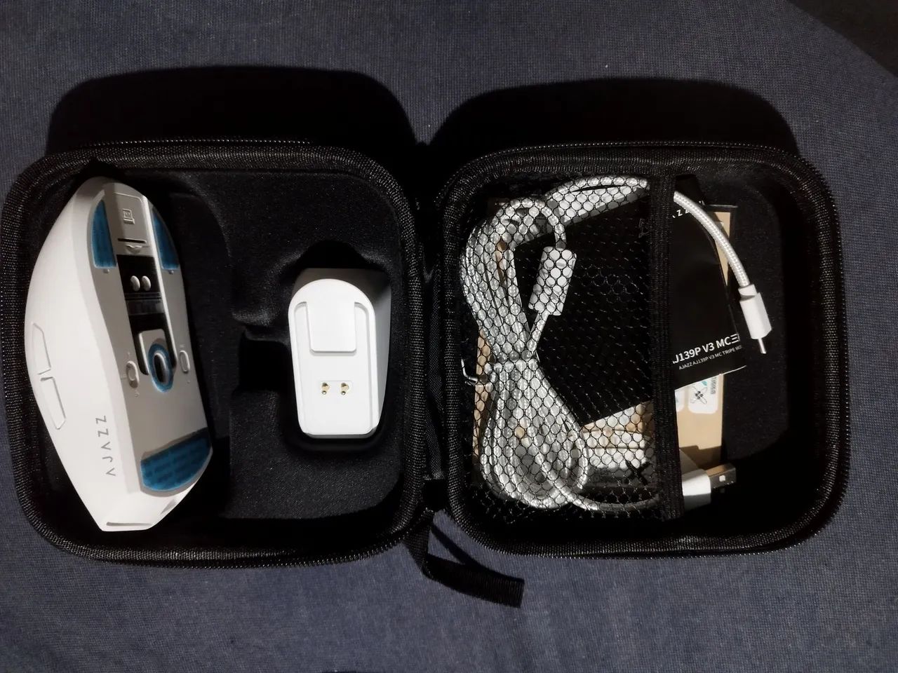 Mouse Gamer AJAZZ AJ139P Branco Wireless 32000 DPI com Doca - Foto 2