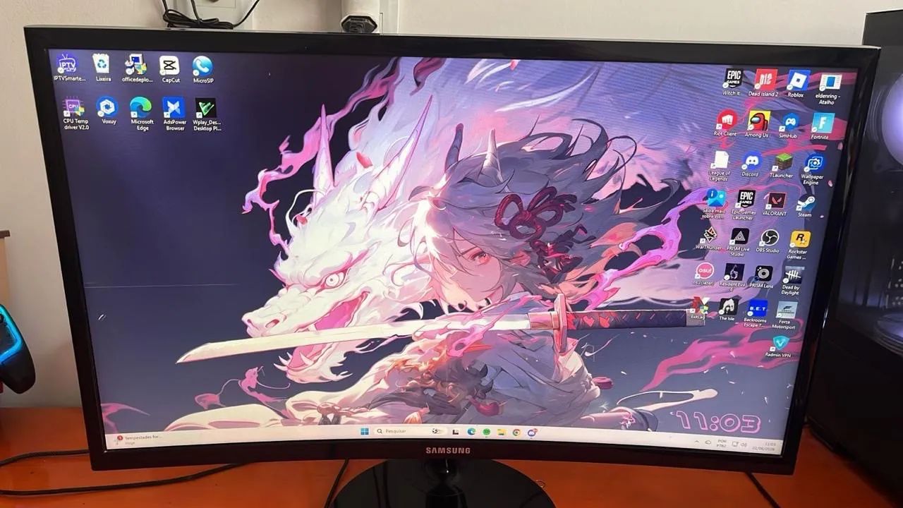 Monitor SAMSUMG 24 polegadas curvo 
