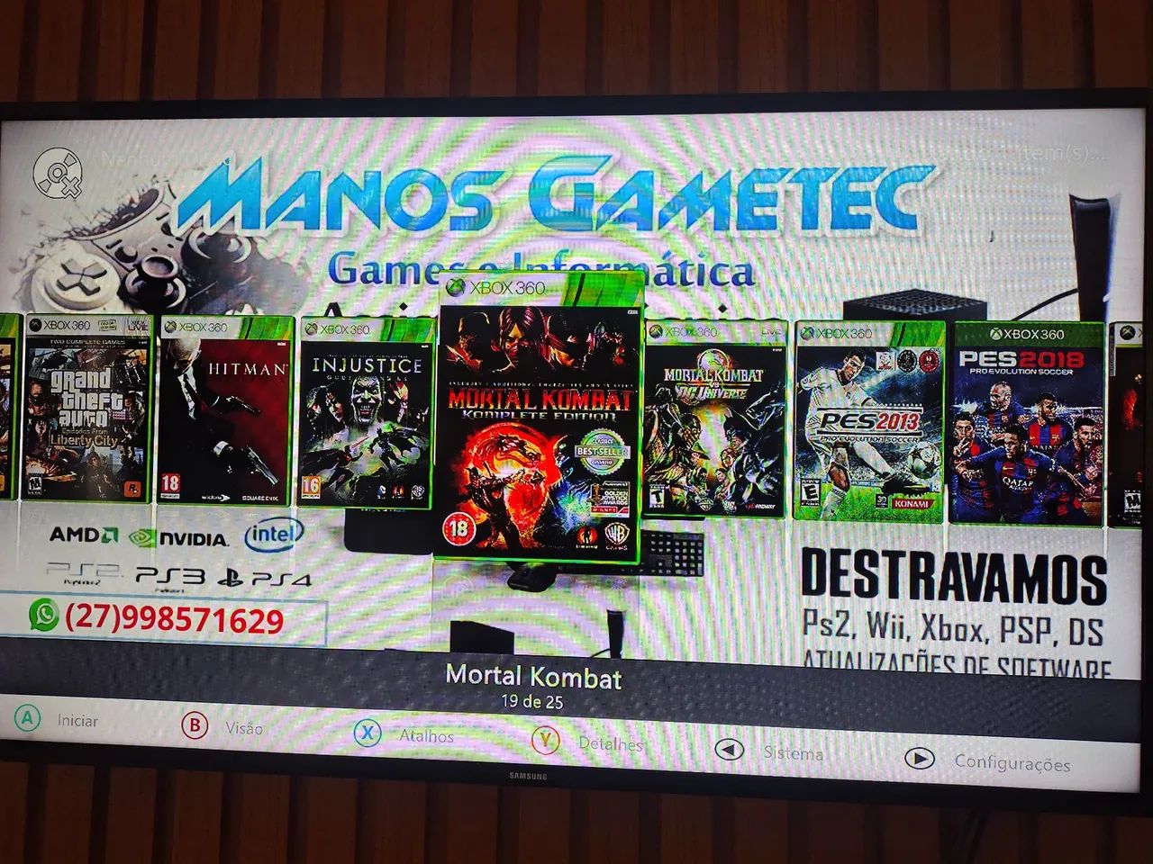Xbox 360 Slim Desbloqueado  - Foto 5